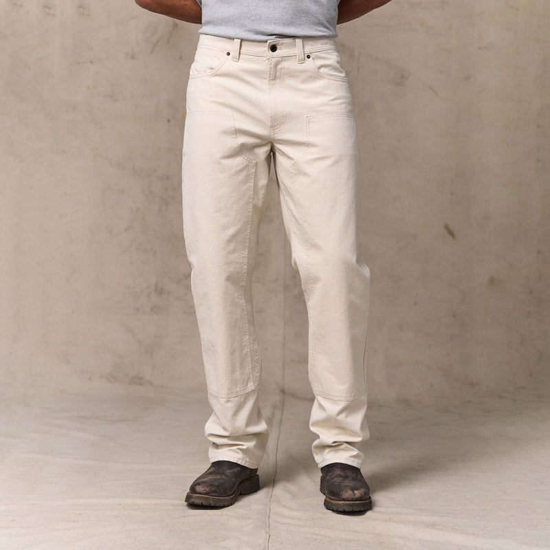 Dry tin cloth double front pants by Filson | Natural seed (White)