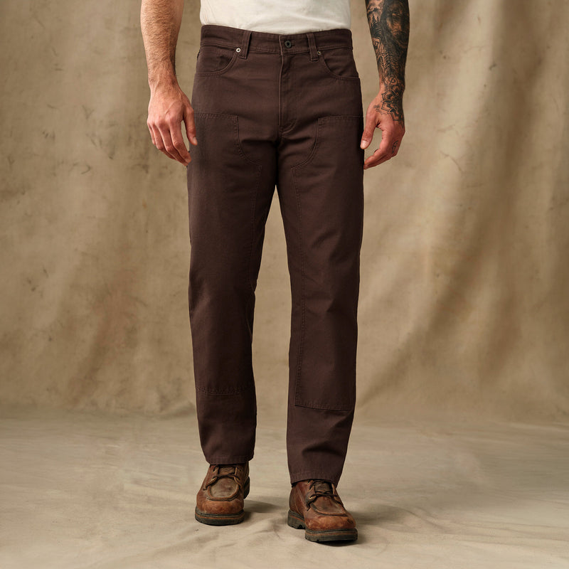 Dry tin cloth double front pants by Filson | Seal brown (Brown)
