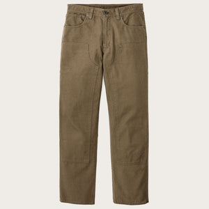 Dry tin cloth double front pants by Filson | Marsh olive (Brown)