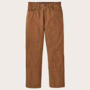 Dry tin cloth double front pants by Filson | Whiskey (Brown)