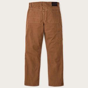 Dry tin cloth double front pants by Filson | Whiskey (Brown)