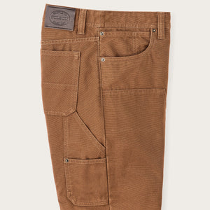 Dry tin cloth double front pants by Filson | Whiskey (Brown)