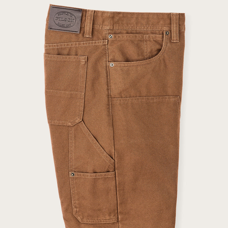 Dry tin cloth double front pants by Filson | Whiskey (Brown)