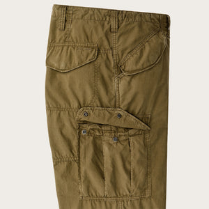 Tropical poplin cargo pants by Filson | Military olive (Green)