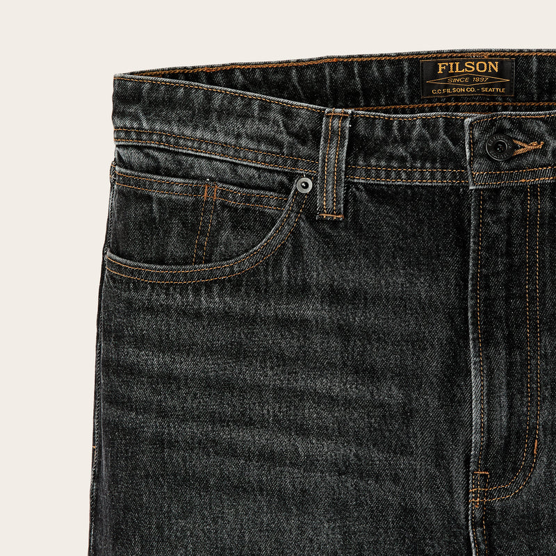 14-oz. straight-leg jeans by Filson | Vintage black (Black)