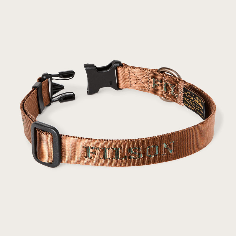 Nylon dog collar by Filson | Whiskey (Orange)
