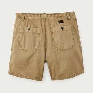 Oakville canvas shorts by Filson | Slate olive (Beige)