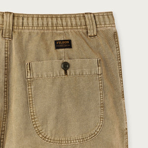 Oakville canvas shorts by Filson | Slate olive (Beige)