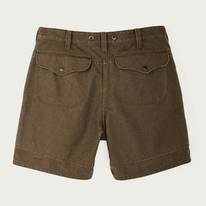 Dry tin cloth shorts by Filson | Marsh olive (Brown)