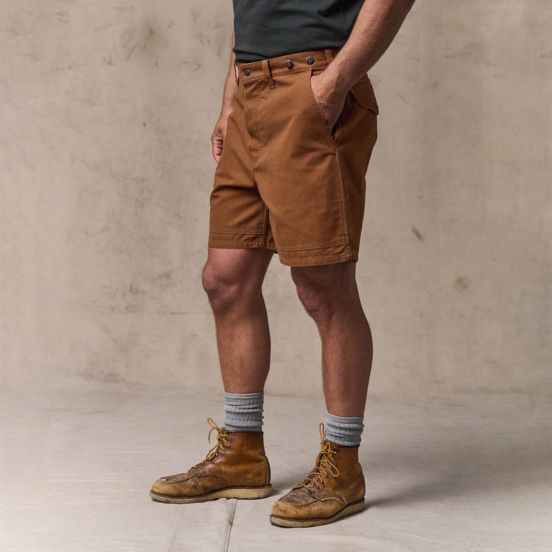 Dry tin cloth shorts by Filson | Whiskey (Brown)