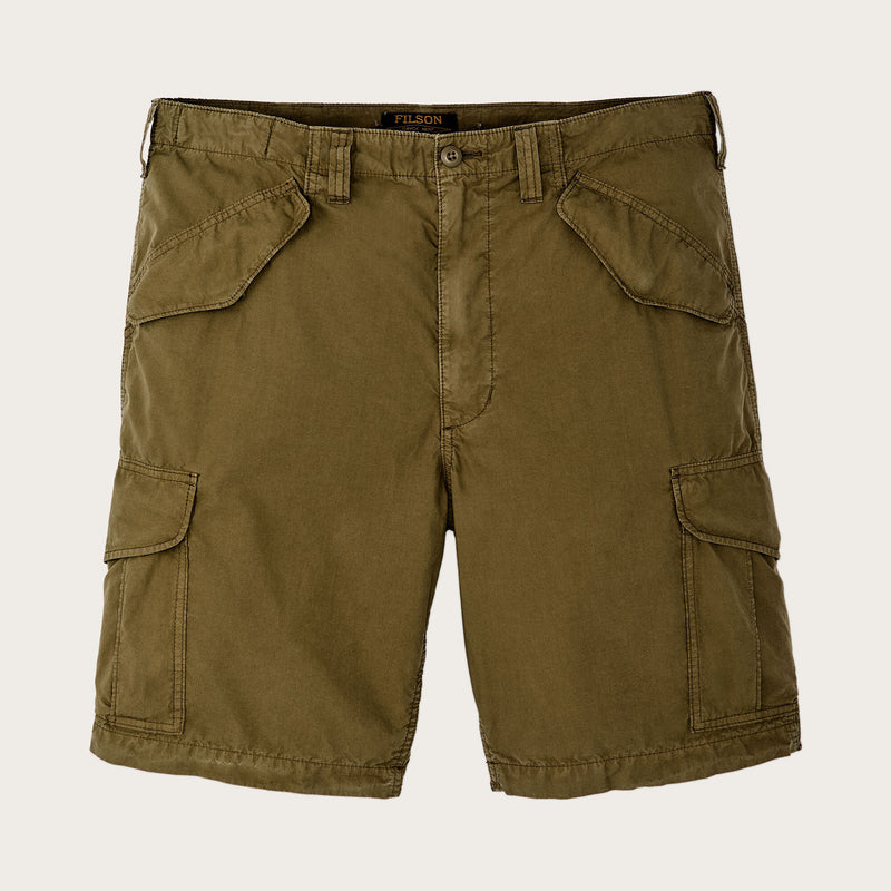 Tropical poplin cargo shorts by Filson | Military olive (Green)