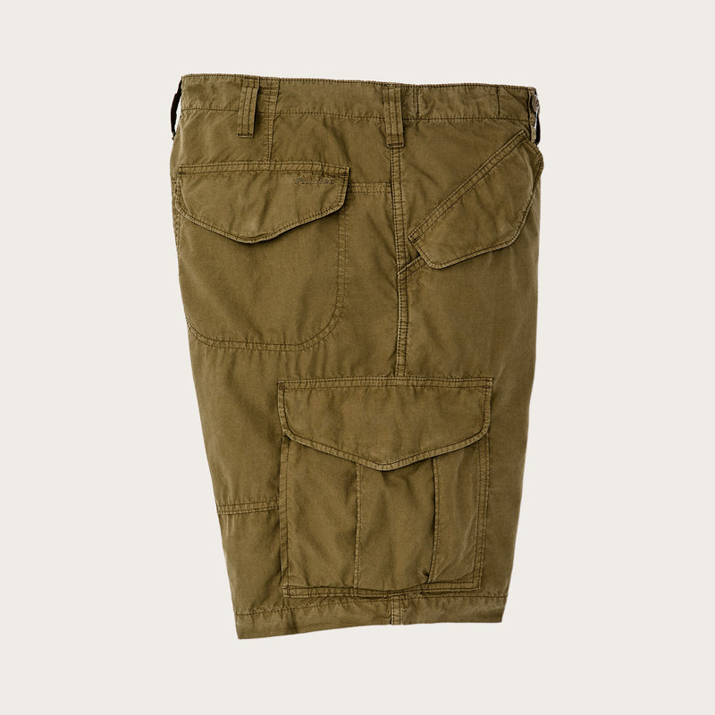 Tropical poplin cargo shorts by Filson | Military olive (Green)