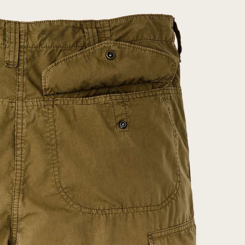 Tropical poplin cargo shorts by Filson | Military olive (Green)