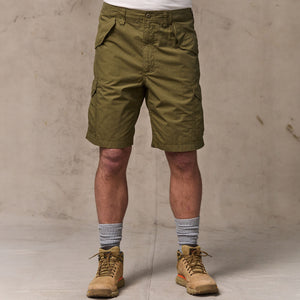 Tropical poplin cargo shorts by Filson | Military olive (Green)