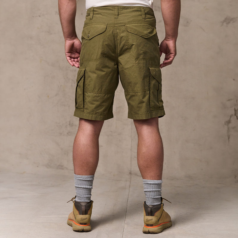 Tropical poplin cargo shorts by Filson | Military olive (Green)