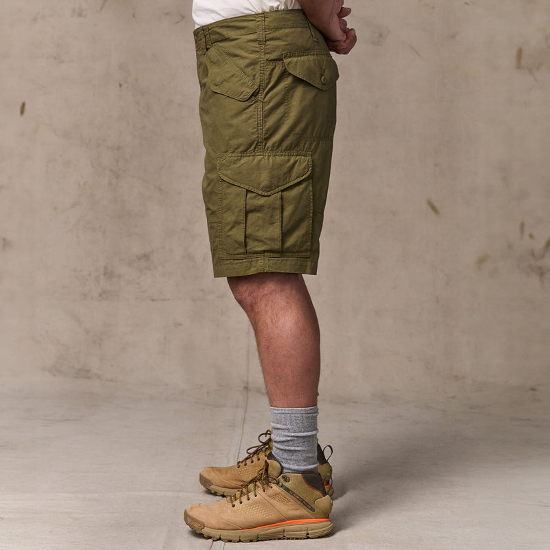 Tropical poplin cargo shorts by Filson | Military olive (Green)