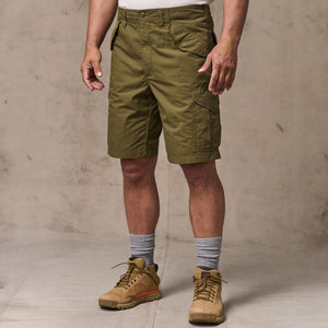 Tropical poplin cargo shorts by Filson | Military olive (Green)