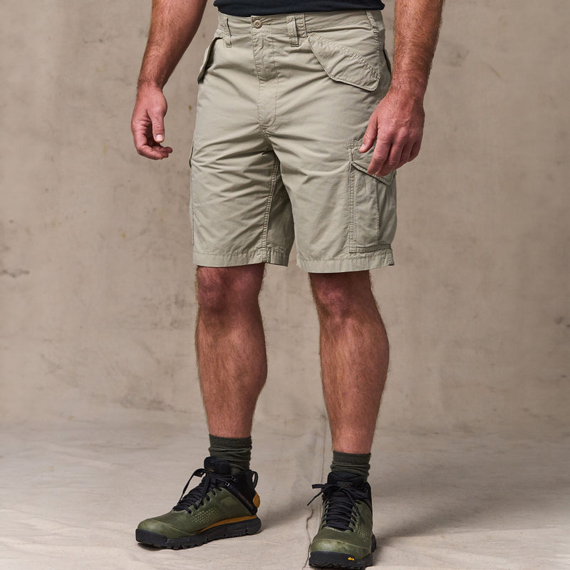 Tropical poplin cargo shorts by Filson | Dried sage (White)