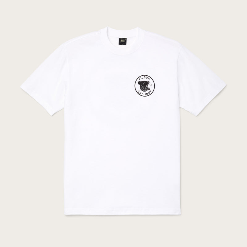 Pioneer graphic t-shirt by Filson | Bright white growl (White)