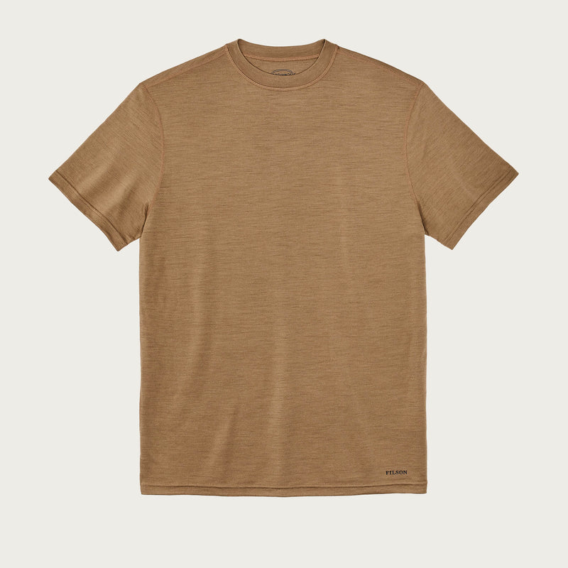 210g merino wool short sleeve crew by Filson | Rugged tan (Brown)