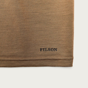 210g merino wool short sleeve crew by Filson | Rugged tan (Brown)