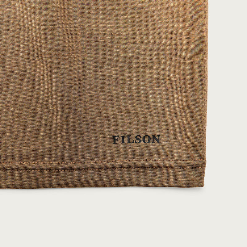 210g merino wool short sleeve crew by Filson | Rugged tan (Brown)