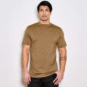 210g merino wool short sleeve crew by Filson | Rugged tan (Brown)