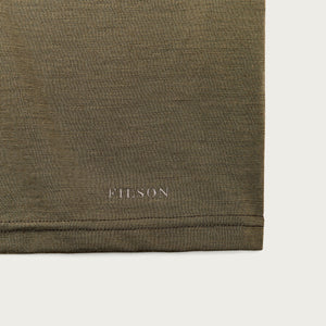 210g merino wool short sleeve crew by Filson | Dark olive (Green)