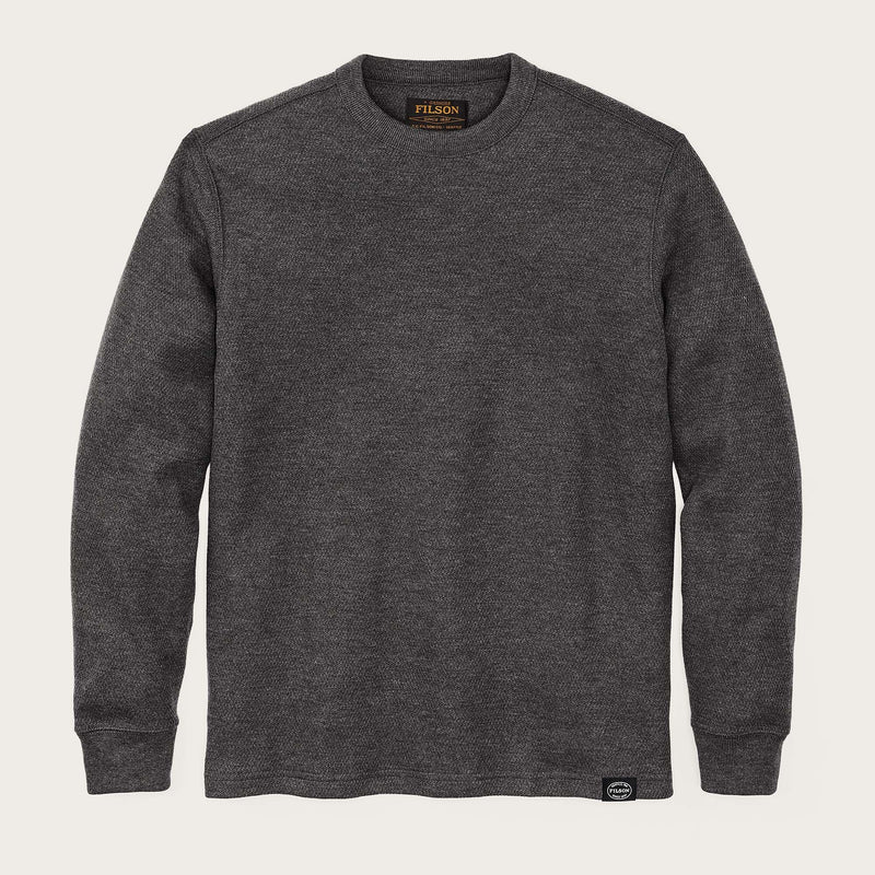 Waffle knit thermal crew by Filson | Charcoal (Gray)