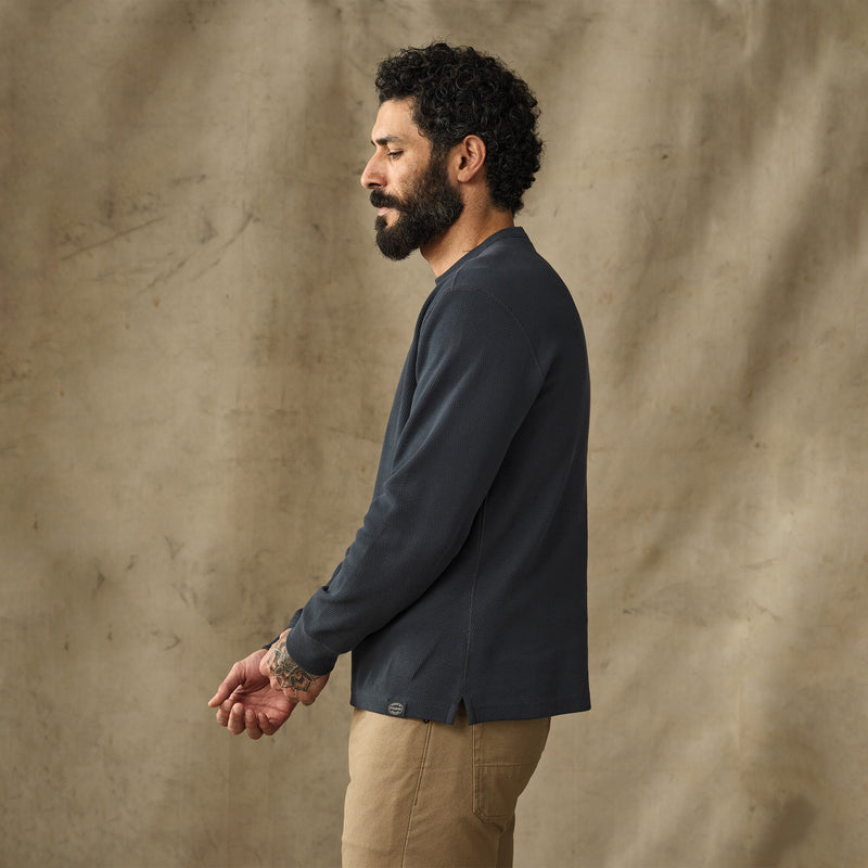 Waffle knit thermal crew by Filson | Blue mussel (Blue)