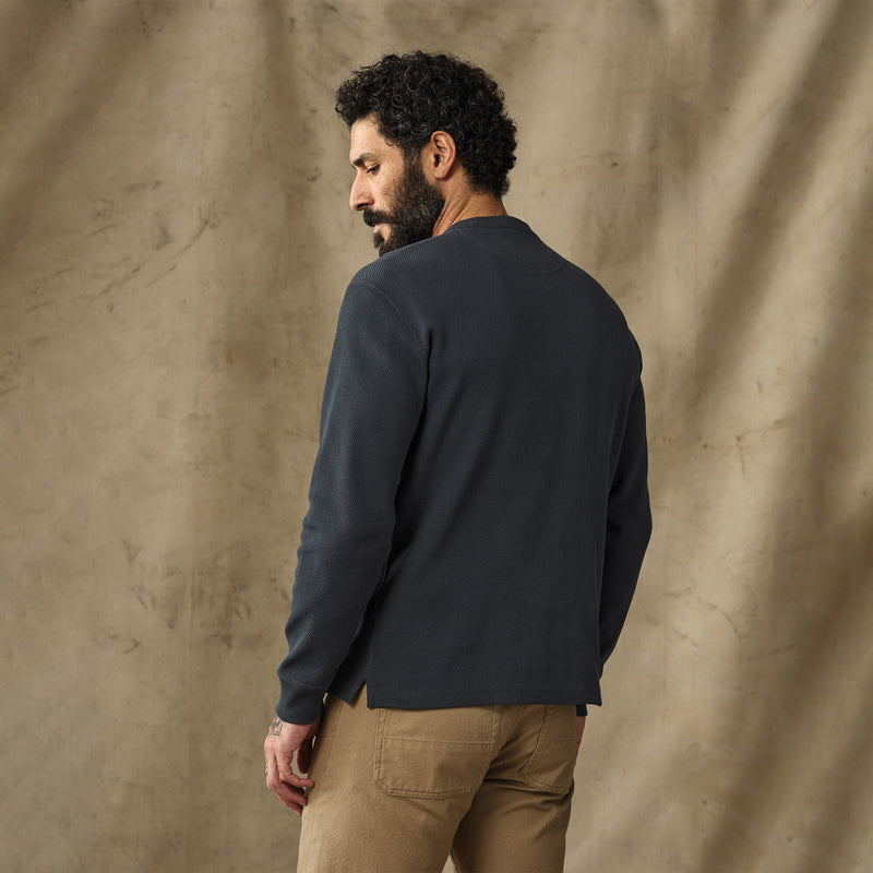 Waffle knit thermal crew by Filson | Blue mussel (Blue)