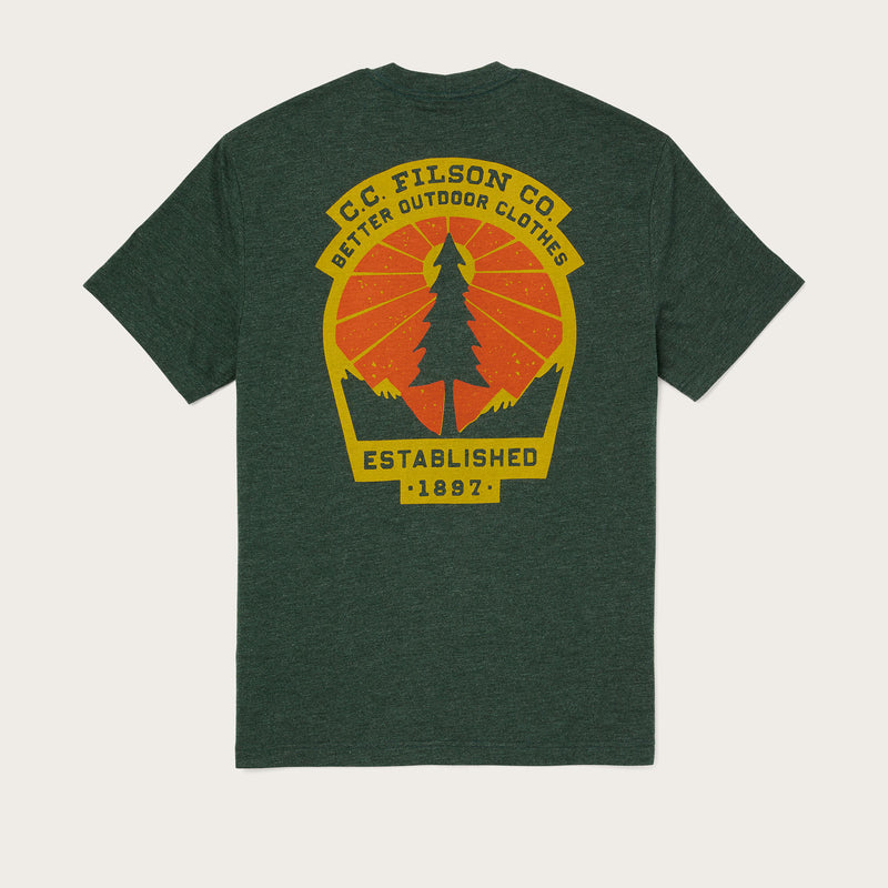 Buckshot t-shirt by Filson | Dark green heather t (Green)