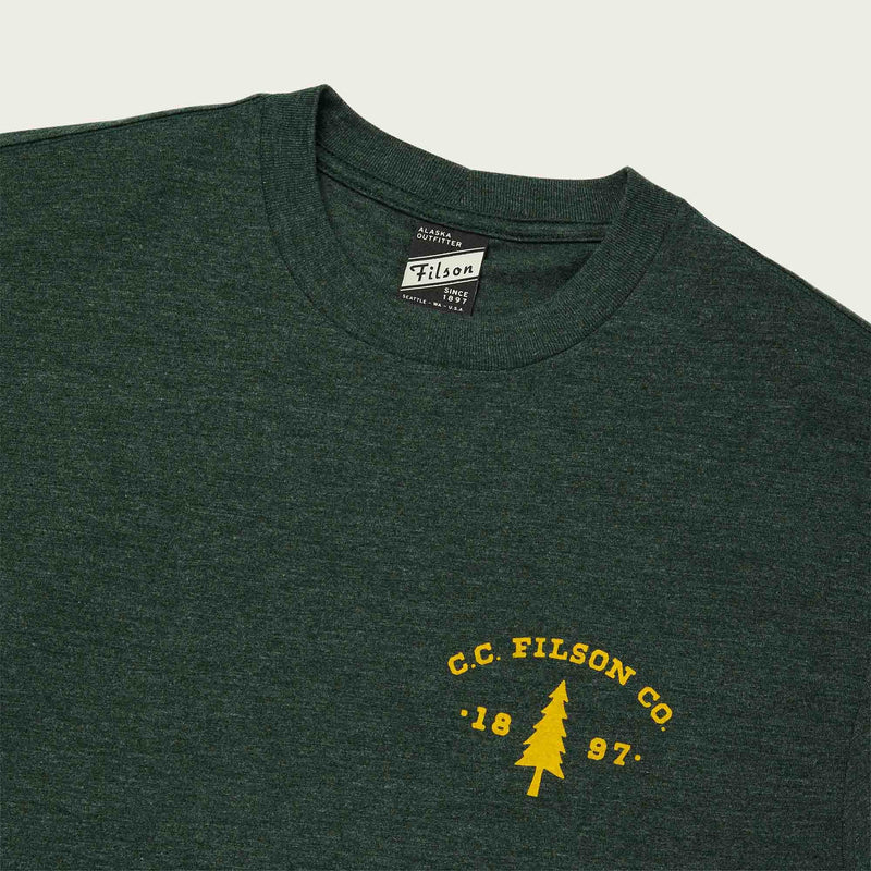 Buckshot t-shirt by Filson | Dark green heather t (Green)