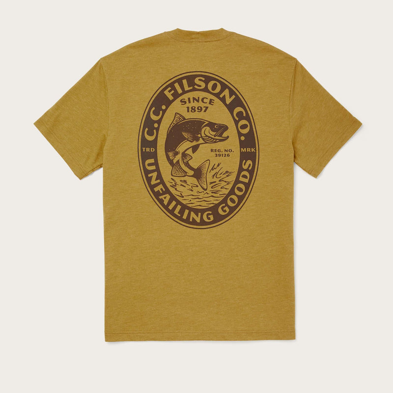 Buckshot t-shirt by Filson | Gold heather skagit (Yellow)