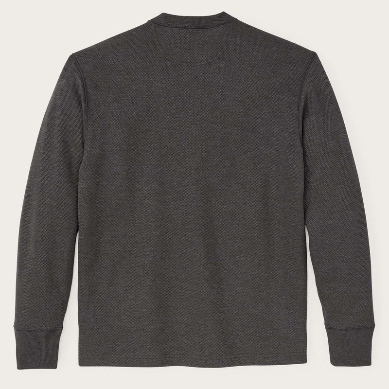 Waffle knit henley by Filson | Charcoal (Gray)