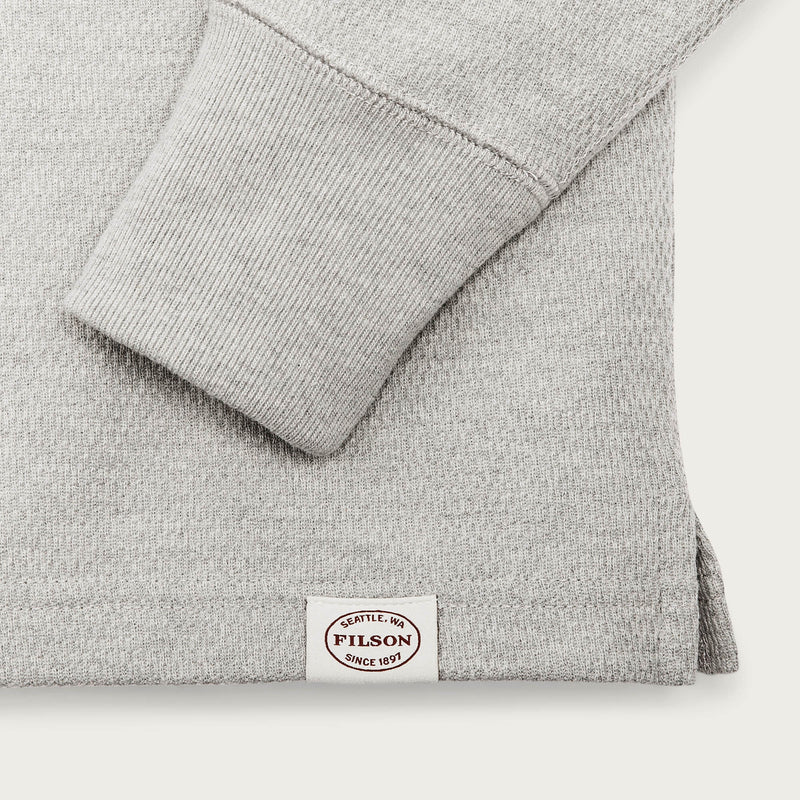 Waffle knit henley by Filson | Light heather gray (Gray)