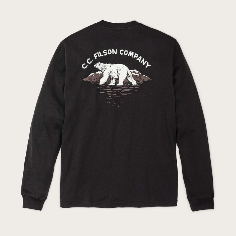 Long sleeve pioneer graphic t-shirt by Filson | Black / polar bear (Black)
