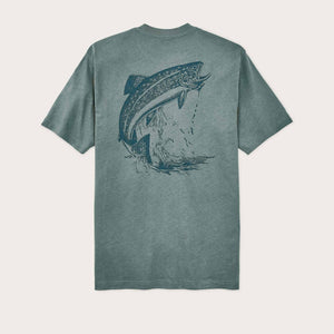 Frontier graphic t-shirt by Filson | Balsam green / salmo (Green)