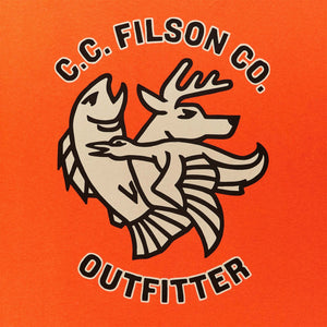 Frontier graphic t-shirt by Filson | Flame / deco sportsm (Orange)