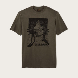 Frontier graphic t-shirt by Filson | Tarmac / vision (Gray)