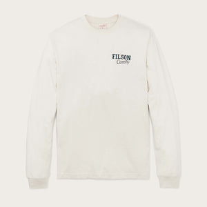 Long sleeve frontier graphic t-shirt by Filson | Birch / wolf country (White)