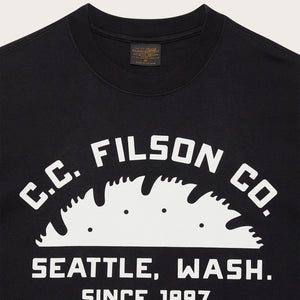 S/s seattle graphic t-shirt by Filson | Black (Black)