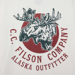 S/s moose graphic t-shirt by Filson | Snow white (White)