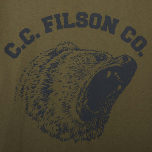 S/s bear graphic t-shirt by Filson | Ivy green (Green)