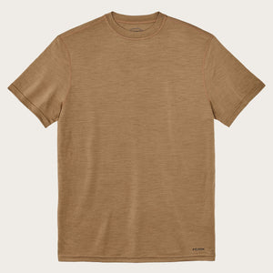 Tee-shirt ras du cou à manches courtes en laine mérinos 210 g par Filson | Rugged tan (Brown)