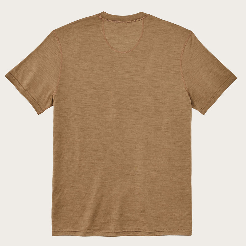 Tee-shirt ras du cou à manches courtes en laine mérinos 210 g par Filson | Rugged tan (Brown)