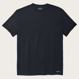 Tee-shirt ras du cou à manches courtes en laine mérinos 210 g par Filson | Dark navy (Blue)