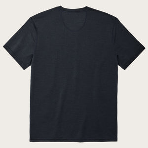 Tee-shirt ras du cou à manches courtes en laine mérinos 210 g par Filson | Dark navy (Blue)
