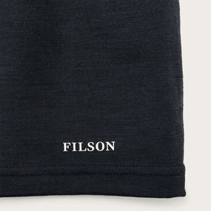 Tee-shirt ras du cou à manches courtes en laine mérinos 210 g par Filson | Dark navy (Blue)