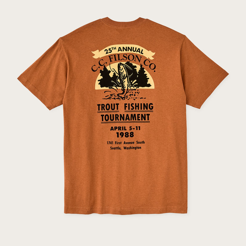 Frontier graphic t-shirt by Filson | Bourbon / tournament (Orange)